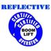 (Pair) Reflective Certified Boom Lift Operator Hard Hat Sticker/Helmet Decal Label Lunch Tool Box Decal (Blue)