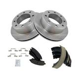 Rear Brake Pad Rotor and Parking Brake Kit - Compatible with 1999 - 2004 Ford F-250 Super Duty 2000 2001 2002 2003