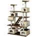 Go Pet Club F217 87 in. Cat Tree Climber House with Swing & Sisal Scratching Post Gray