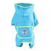 Cute Pet Dog Raincoat Rain Jacket Full Body Coverage with Hat Transparent Brim Double Layered Waterproof Rain Jacket Pet Dog Hooded Cloak