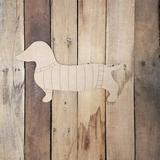 10 Dachshund Weenie Dog With Sweater Paint by Line Cutout Build-A-Cross