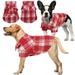 BRKURLEG Dog Plaid Polo Shirt with Leash Hole Cozy Pet Plaid T-Shirt Clothes Sweater Bottoming Shirt for Medium Large Extra Large Dogs