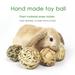 Rabbit Ball Toys Bunny Treats Toys Small Animal Activity Play Chew Grass Ball Toys for Bunny Rabbits Guinea Pigs Gerbils 5 Pcs