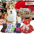 Yirtree 1 Set Pet Vest Bow Tie Christmas Elements Dress Up Polyester Pet Vest Puppy Clothes for Party