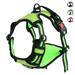 AMAGOOD Dog Harness NNo Choke Front Lead Dog Reflective Harness 2 lockable Quick-snap And Adjustable Soft Padded Pet Vest with Easy Control Handle for Small Dog Green XSmall