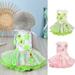 AURORA TRADE Summer Dog Dress Round Neck Flower Design Lace Princess Dress Pet Suspender Skirt Puppy Sleeveless Clothes for Party