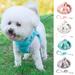 XWQ 2Pcs/Set Pet Harness Leash Reflective Moisture Absorption Close Fitting Pet Harness Traction Rope Kit for Outdoor
