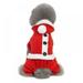 Christmas Dog Pet Four Feet Pants Xmas Dog Holiday Sweaters Fleece Warm Sweater Jumper Winter Pet Clothes Small Medium Dog Cat Costume Red