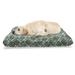 Hunter Green Pet Bed Checkered Pattern with Squares and Crossing Lines Chew Resistant Pad for Dogs and Cats Cushion with Removable Cover 24 x 39 Hunter Green Multicolor by Ambesonne