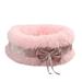 iOPQO Pet Glasses Kennel Warm Comfortable Plush Kennel Dogs Pet Litter Deep Sleep Cat Litter Sleeping Bed Pink