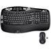 Logitech Wireless Wave Combo MK550 - USB Wireless RF Keyboard - 117 Key - USB Wireless RF Mouse - Laser - Scroll Wheel - Email Internet Key Hot Key(s) - AA (PC)