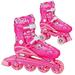 Roller Derby Sprinter Girl s 2-in-1 Quad Roller and Inline Skates Combo Flamingo (Size 3-6)