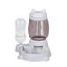 Automatic Cat Feeder Dispenser Cat Food Bowl Pet Drinker Prevent Overturning Pet Bowl Replenish Pet Food Automatic Gravity Bottle Bowl Dish Stand Gray