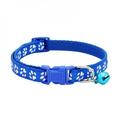 Xinhuaya Cat Dog Adjustable Necklace Shaped Footprint with Bells Pet Supplies Boy Girl Gift Blue