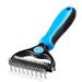 Undercoat Rake for Dogs Cats - Dog Shedding Brush for Long Haired Dogs Double Sided Dog Deshedding Brush Undercoat Brush for Dogs Pet Grooming Brush for Dematting