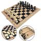 Ludlz Travel Chess Set for Kids and Adults 3 in 1 Chess Board for 3D Chess Checkers Backgammon Game Set and Folding Chess Board Traditional Portable Toys