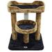 Go Pet Club 23-in Cat Tree & Condo Scratching Post Tower Brown & Black