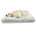 Leaf Pet Bed Symmetrical Olive Leaves and Wavy Branches with Patterns Classical Illustration Chew Resistant Pad for Dogs and Cats Cushion with Removable Cover 24 x 39 Green by Ambesonne