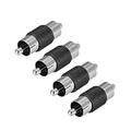 RCA Male to Male Adapter Coupler for Stereo Audio Video AV TV Cable Convert 4Pcs