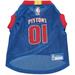 Pets First NBA Detroit Pistons Mesh Basketball Jersey for DOGS & CATS - Licensed Comfy Mesh 21 Basketball Teams / 5 sizes