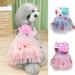 Visland Puppy Clothes Floral Pattern Fashion Princess Dress Dog Lace Skirt Pet T-shirt for Party