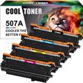 Cool Toner Compatible Toner Replacement for HP 507A CE400A CE401A CE402A CE403A High Yield (Black Cyan Magenta Yellow 4-Pack)