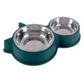 Dog Cat Bowls Stainless Steel Double Dog Food and Water Bowls with No-Spill No-Skid Base Pet Drinking Dish Feeder Bowls for Dogs Cats