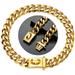 19mm Gold Dog Chain Collar Heavy Duty Metal Chain Collar with Secure Buckle for Small Medium Large Dog Cuban Link Chain Collar