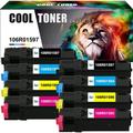 Cool Toner Compatible Toner for Xerox 106R01597 106R01594 106R01595 106R01596 Phaser 6500 WorkCentre 6505 Printer Ink (2 Black 2 Cyan 2 Magenta 2 Yellow 8 Pack)