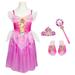 Disney Princess Aurora Tiara to Toe Dress up Set Girls Costume Includes 5 Pieces
