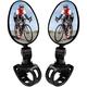 2 Pack Bicycle Mirrors Universal Mini 360 Rotaty Rear View Camera Handlebar Glass Mirrors for Bike Bicycle Ebike Scooter Left and Right Handlebar Side Mirror Bicycle Rearview Mirror