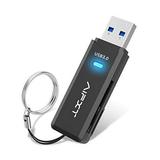 SD Card Reader AIFXT Portable USB 3.0 Dual Slot Flash Memory Card Adapter Hub for TF SD Micro SD SDXC SDHC MMC RS-MMC Micro SDXC Micro SDHC for PC Laptop Mac Windows Linux Chrome