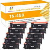 Toner H-Party Compatible Toner Cartridge for Brother TN450 TN-450 TN420 TN-420 for Brother HL-2270DW HL-2280DW MFC-7360N MFC-7860DW DCP-7065DN FAX-2940 IntelliFax-2840 Printer (10 Black)