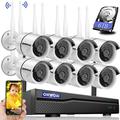 Dual Antennas Wireless Enhanced 2K 3.0MP Security Outdoor Camera System 8CH 5.0MP NVR with 6TB 2K 3.0MP OHWOAI Outdoor Surveillance Video Security System