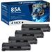 True Image 4-Pack Compatible Toner Cartridge for HP CE285A 85A for LaserJet Pro P1100 P1102 M1132 M1210 M1130 M1212 Printer (Black)