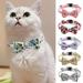 Visland Cat Collars Lightweight Lovely Fabric Bowtie Cat Collars for Pet Kitten Cats and Small Dogs Pets