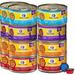 Wellness Natural Premium Canned Cat Wet Food Pate - 12 Pack Cans Variety Bundle Pack 4 Flavor - (Chicken Beef Salmon & Turkey) W/ HS Pet Food Bowl - (3 Ounce)