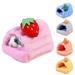 Visland Hamster House Bed Plush Soft Skin-friendly Winter Warm Nest Home Resting for Small Animals Guinea Pig Hedgehog Chinchilla Hamster Rats Squirrels