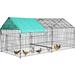 BestPet 8741 Large Metal Chicken Coop Walk-in Poultry Cage Chicken Run Outdoor Duck Coop Chicken Pen Pet Playpen w/Door & Cover Rabbit Enclosure for Backyard Farm