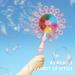 MyBeauty Kid Handheld Windmill Manual Bubble Blowing Wand Stick Children Outdoor Toy