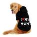 Dog Pet Pullover Winter Warm Hoodies Cute Puppy Sweatshirt Small Cat Dog Outfit Pet Apparel Clothes A3-Black Medium