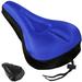 Elbourn Gel Bike Seat Cover - Soft Gel Bicycle Seat with Cross Straps of The Bottom with Water&Dust Resistant Cover (Blue)