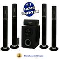 Acoustic Audio AAT3002 Tower 5.1 Bluetooth Speaker System with 8 Powered Subwoofer and Microphone