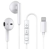 iPhone Headphones Twinice Wired iPhone Headphones with Microphone & Volume Control iPhone Earphones with Mic Earbuds MFi Certified Compatible with iPhone 11/12 Pro/12 Pro Max/11 Pro/iPhone XR (White)