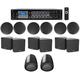 6-Zone Amp+(6) 3.5 Black Cube+(2) JBL Pendant+Ceiling Speakers for Office/Hotel