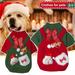 XWQ Pet Pullover Christmas Series Decor Keep Warmth Skin-friendly Cartoon Pet Dogs Cats Sweatshirt Costume for Winter