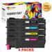 Toner Bank Compatible Toner Cartridge for Xerox 106R01597 106R01594 106R01595 106R01596 Black Cyan Magenta Yellow Phaser 6500 6500N 6500DN WorkCentre6505 6505N 6505D Printer Ink 4-Pack