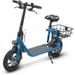 Cynetus Electric Bicycles Foldable Electric Scooter with Seat for Adults Electric Bike with Carry Basket