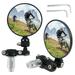 2Pcs Bike Rear View Mirrors Adjustable Safety Bike Mirrors Foldable Bicycle Handlebar Rearview Mirrors Lightweight Wide Angle Shakeproof Convex Cycling Mirror for Mountain Bike Road Bike City Bicycle