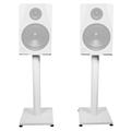 Pair Rockville RS21W 21 inch Steel Bookshelf Speaker/Studio Monitor Stands - White